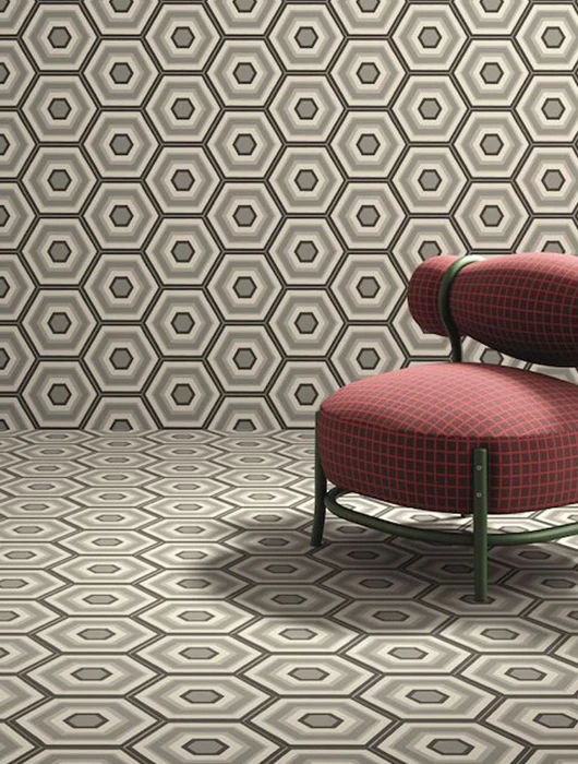 porcelanatos categoria mosaico corona paprica p1 esagono - Marca Corona